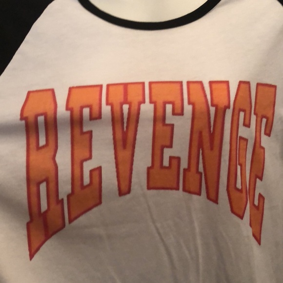 “Revenge” Baseball Style Shirt XXL NWOT - Picture 3 of 4